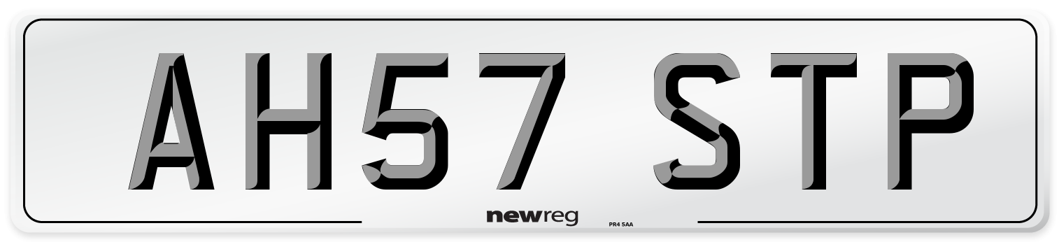 AH57 STP Number Plate from New Reg